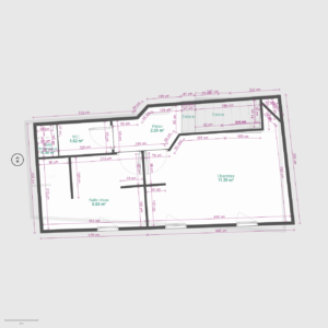 plan appartement duplex après réaménagement - étage