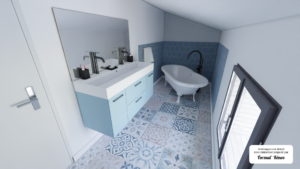 visuel 3D photoréaliste Salle de bain